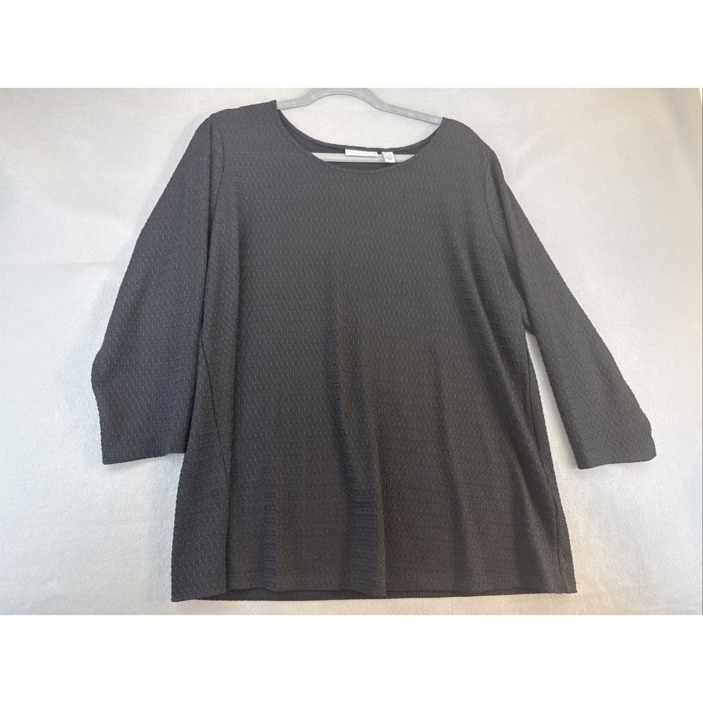 Susan Graver Woman's Size 1X Black Blouse